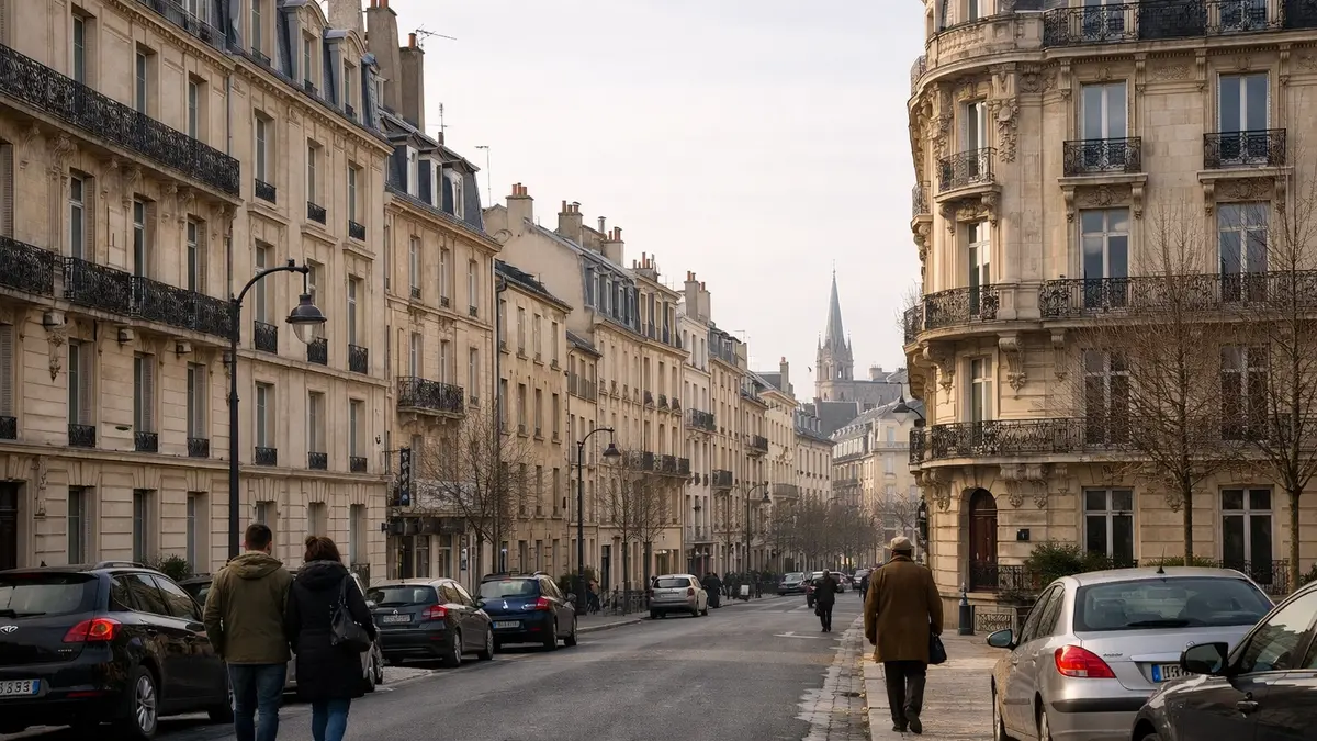 Rue résidentielle à Nancy illustrant le marché immobilier
