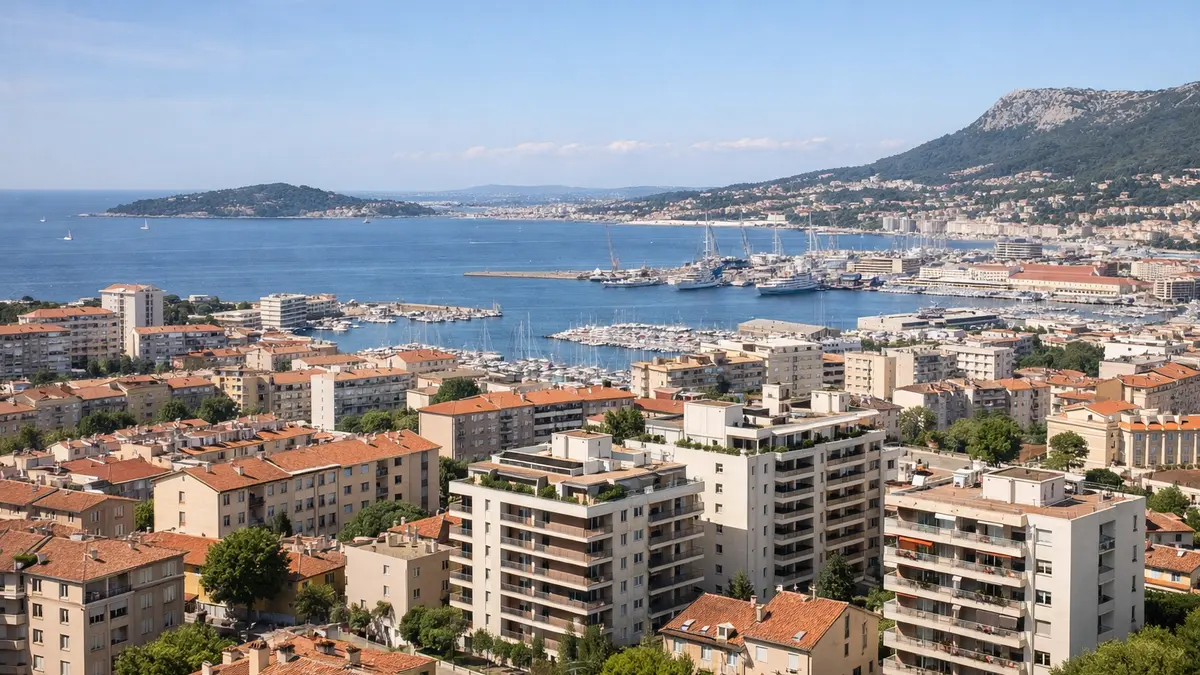 Vue de Toulon et de son habitat résidentiel