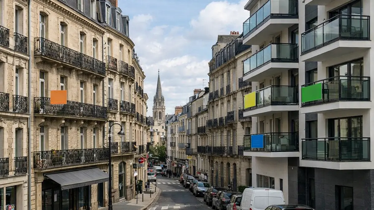 Façades d’immeubles à Nantes, marché immobilier