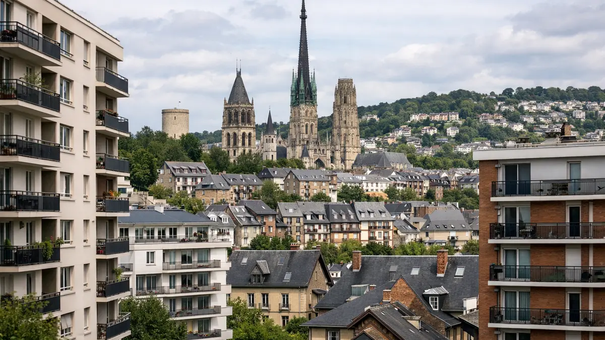 Immeubles et maisons à Rouen