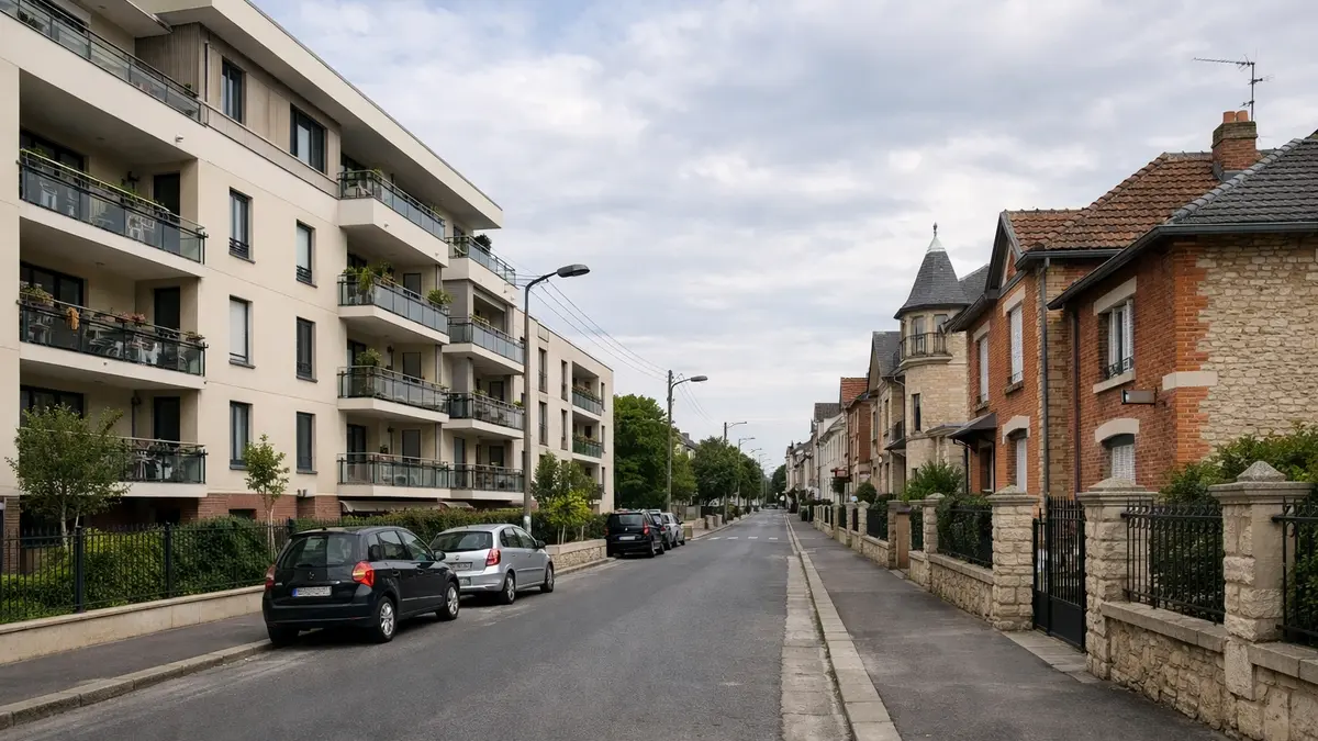 Immeuble et maisons individuelles à Reims