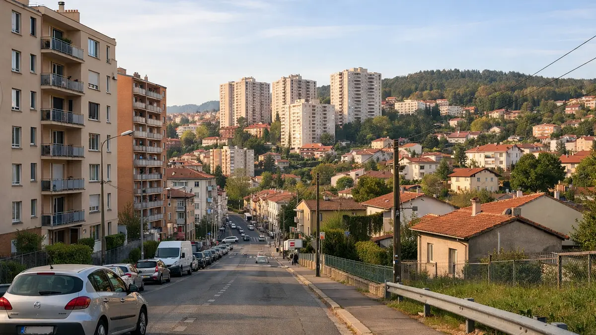 Vue de Saint-Étienne illustrant le marché immobilier